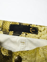 Just Cavalli 2000s Snakeskin Print Flared Jeans - W28