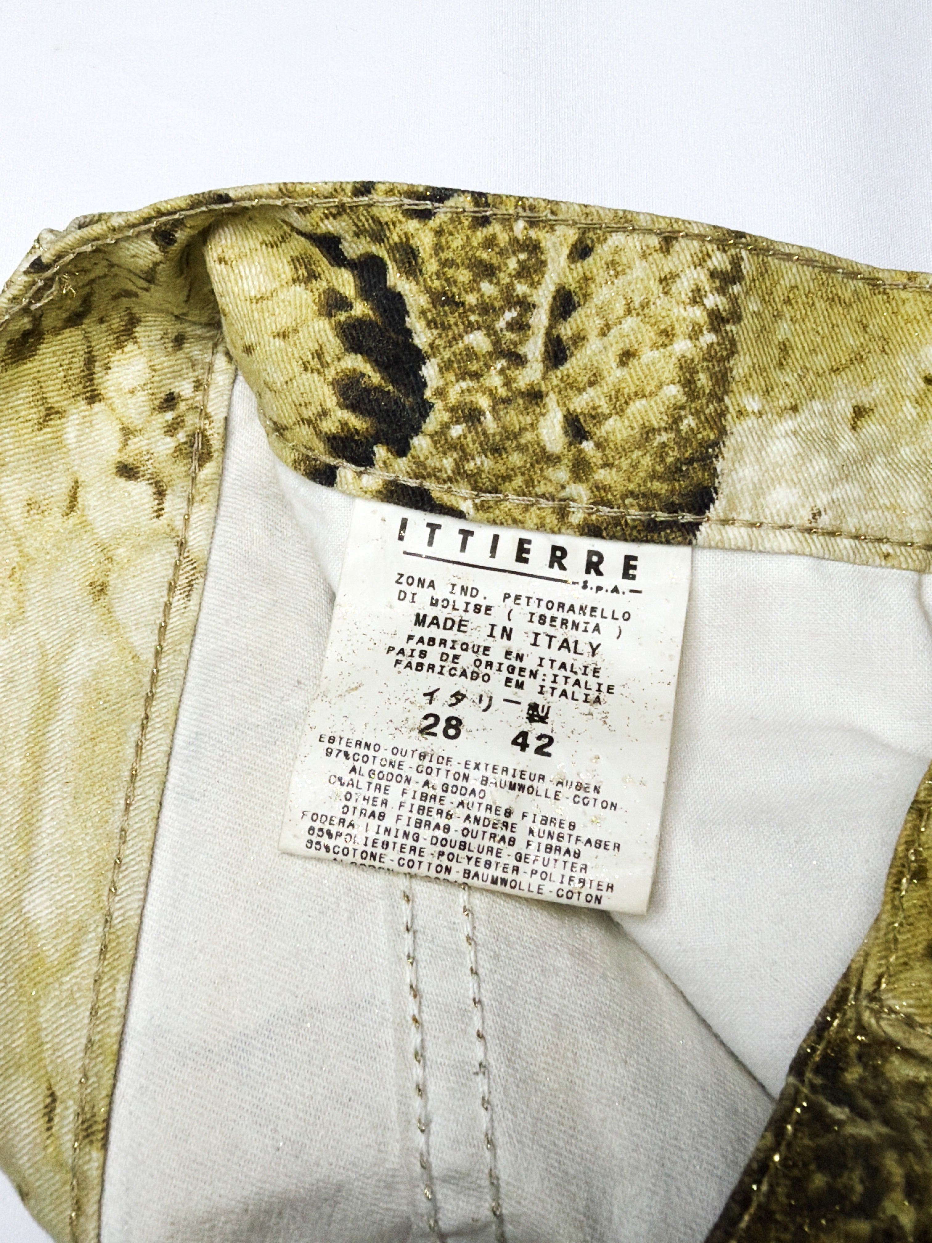 Just Cavalli 2000s Snakeskin Print Flared Jeans - W28