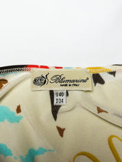 Blumarine SS 2005 Africa Print Wrap Top & Skirt Set - M/L
