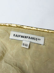 Kaufmanfranco 2000s Gold Sequin Beaded Mini Skirt - M