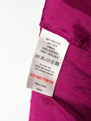 Monsoon 1990s Magenta Palm Print Devoré Velvet Maxi Dress - S