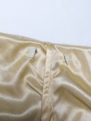 2000s Champagne Sequin Chiffon Halter Midi Dress - XS/S