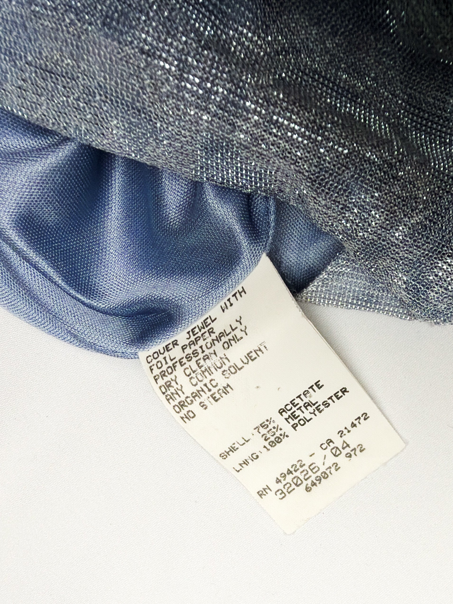 Jessica McClintock Gunne Sax 1990s Powder Blue Metallic Brocade Gown - XS/S
