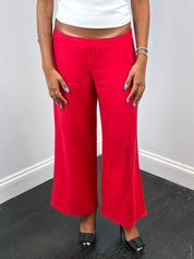 Sisley 2000s Red Palazzo Trousers - W29
