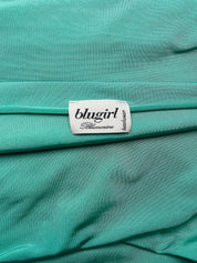 Blugirl Blumarine 2000s Turquoise Ruched Halter Midi Dress - S/M