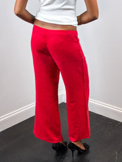 Sisley 2000s Red Palazzo Trousers - W29