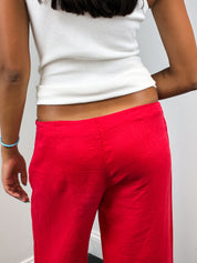 Sisley 2000s Red Palazzo Trousers - W29
