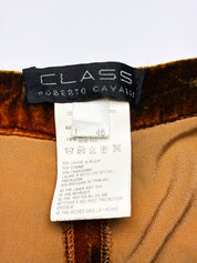 Class Roberto Cavalli 2000s Rust Ombré Velvet Flare Pants - W30