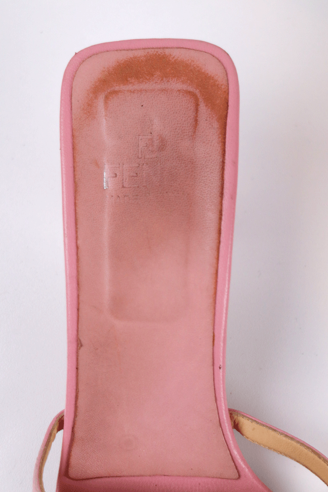 Fendi Pink Mother of Pearl Sandals