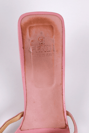 Fendi Pink Mother of Pearl Sandals