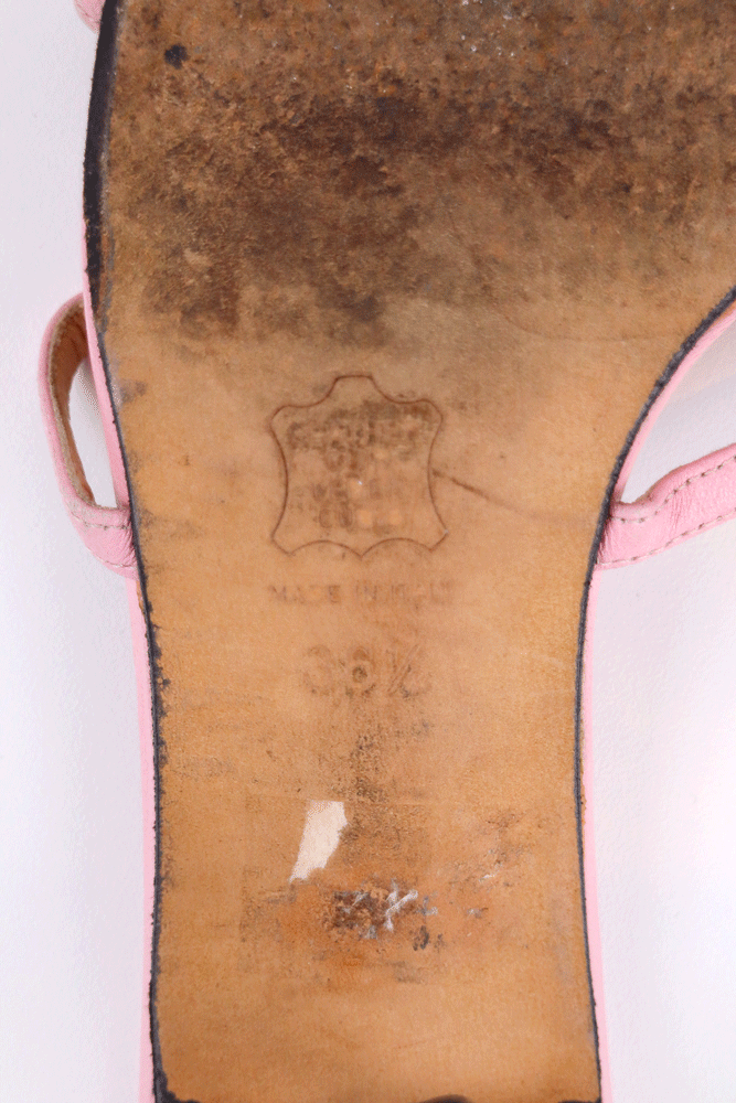 Fendi Pink Mother of Pearl Sandals
