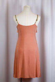 Daniele Alessandrini Blush Pink Draped Mini Dress