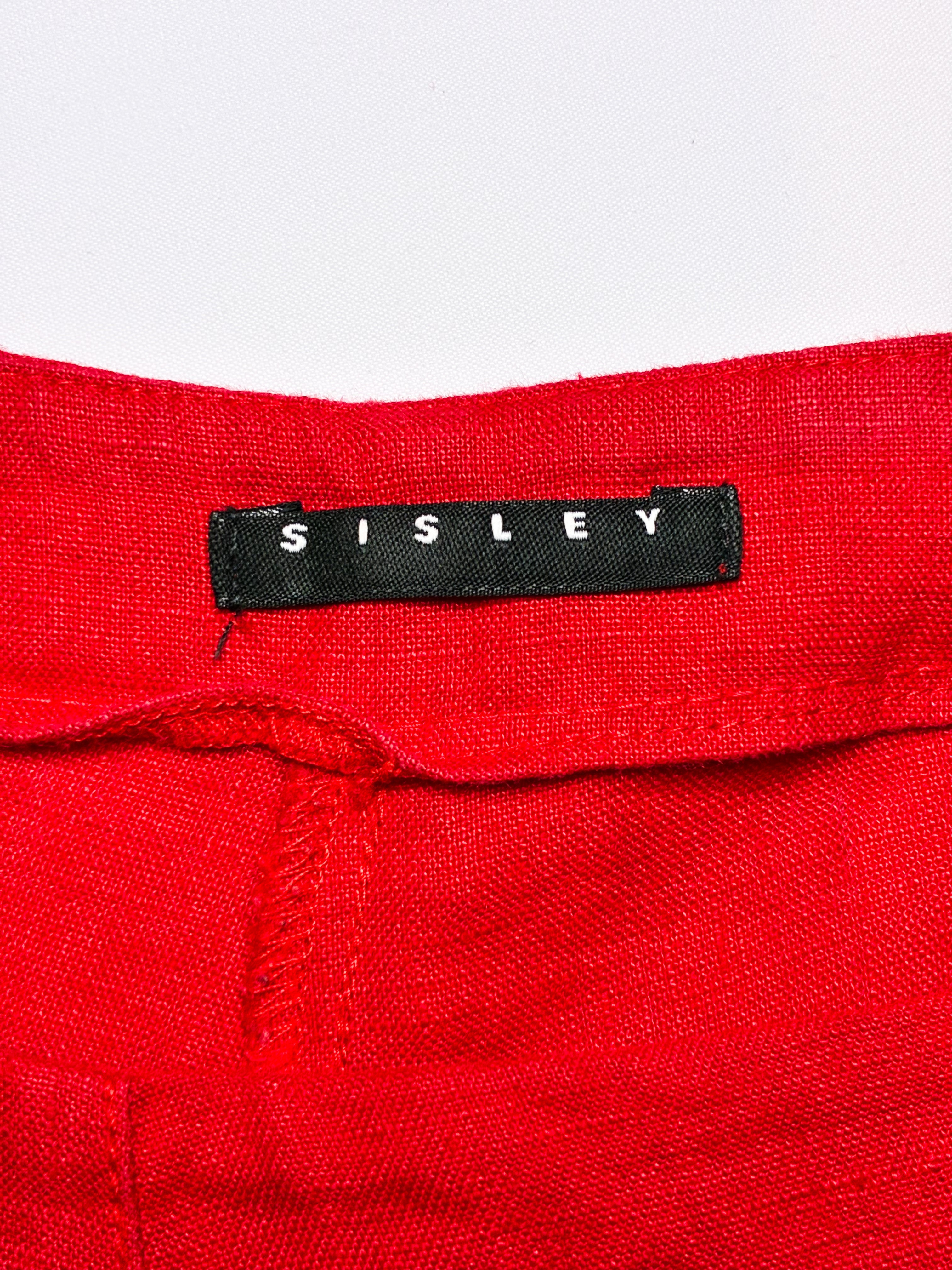 Sisley 2000s Red Palazzo Trousers - W29