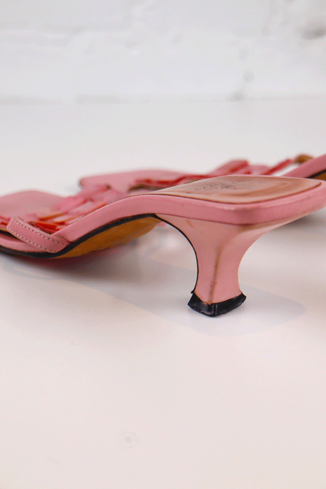 Fendi Pink Mother of Pearl Sandals
