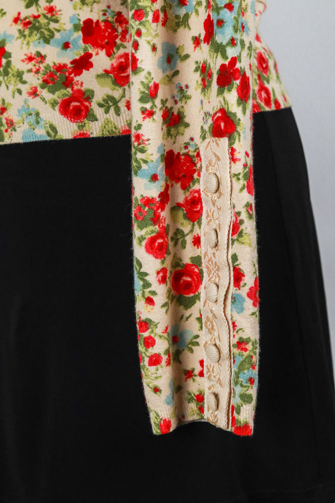 Blumarine 2000s Floral Knit Cardigan
