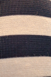 Moschino Couture 1993 Navy & Cream Striped Knit Maxi Dress