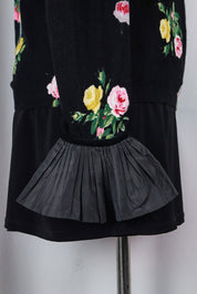 Blumarine 2000s Floral Silk Ruffle Blouse