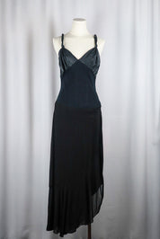 Miss Sixty 2000s Black Bias-Cut Maxi Dress