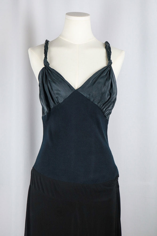 Miss Sixty 2000s Black Bias-Cut Maxi Dress