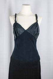 Miss Sixty 2000s Black Bias-Cut Maxi Dress