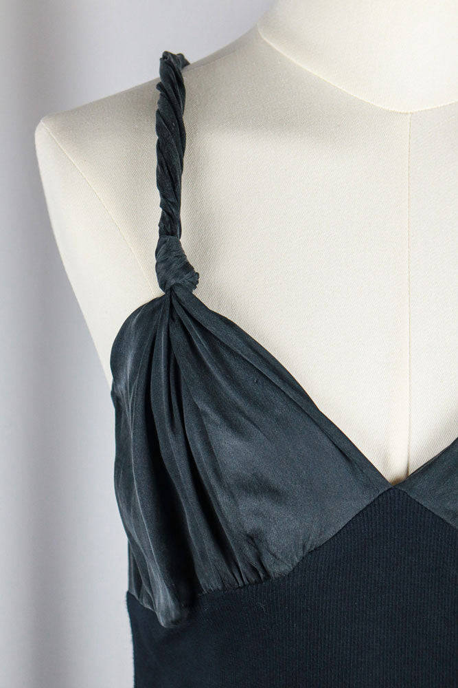 Miss Sixty 2000s Black Bias-Cut Maxi Dress