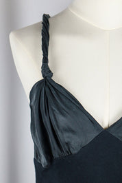 Miss Sixty 2000s Black Bias-Cut Maxi Dress