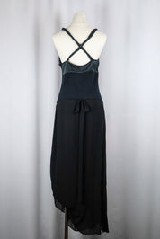 Miss Sixty 2000s Black Bias-Cut Maxi Dress