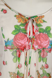 Blumarine 2003 White Sheer Floral Blouse