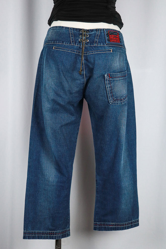 Marithé + François Girbaud Late 90s Cropped Moto Jeans