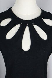 Blumarine 2000s Black Cutout Knit Top