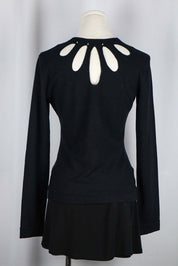 Blumarine 2000s Black Cutout Knit Top