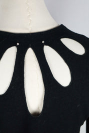 Blumarine 2000s Black Cutout Knit Top