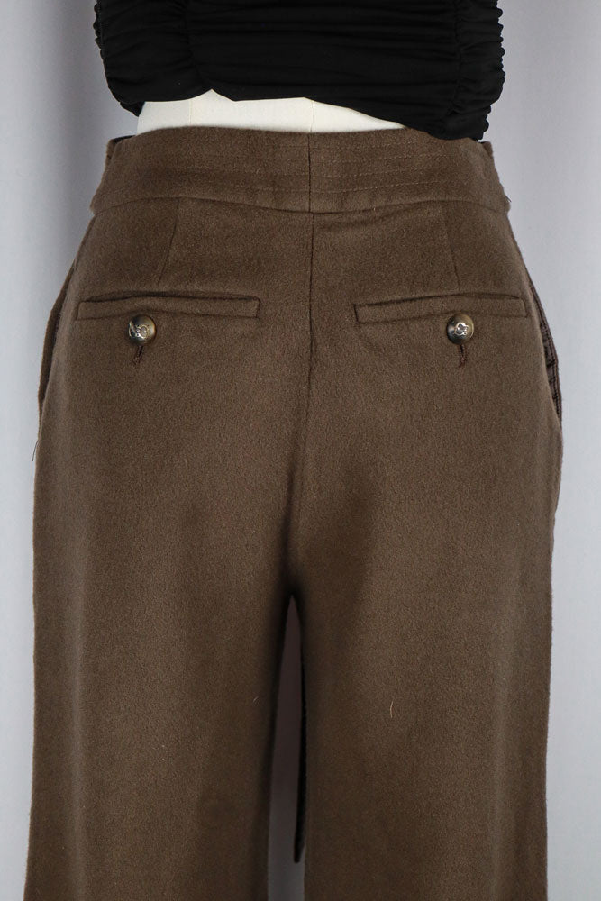 Class Roberto Cavalli 2000s Wool & Cashmere Flared Trousers