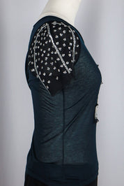 Blumarine 2000s Black “1” Sequin Tee