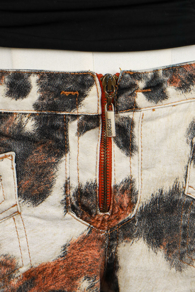 Just Cavalli 2000s Cow Print Capris