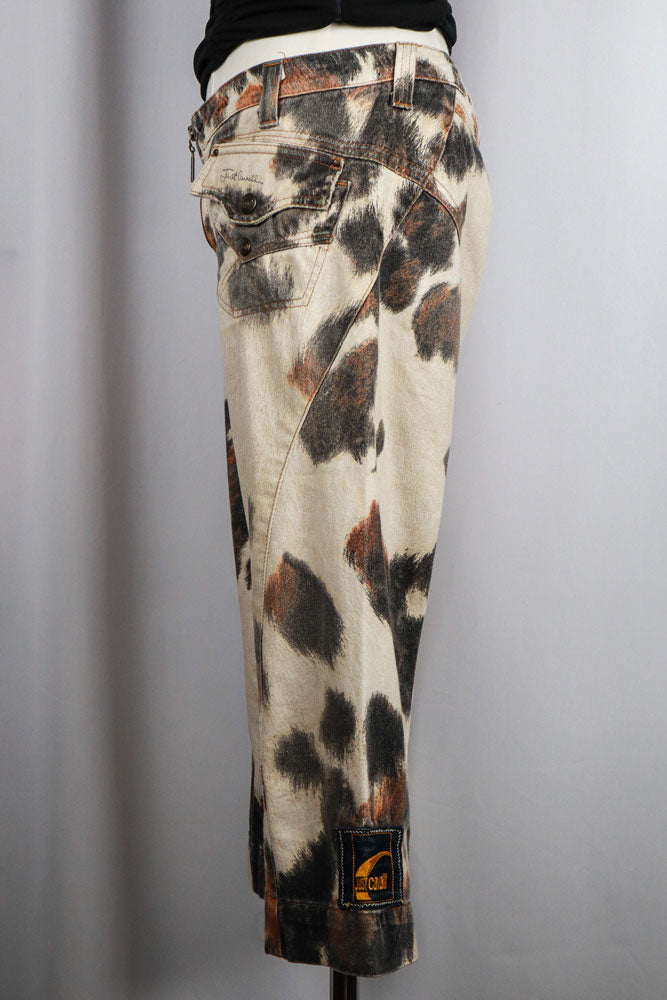 Just Cavalli 2000s Cow Print Capris