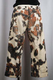 Just Cavalli 2000s Cow Print Capris