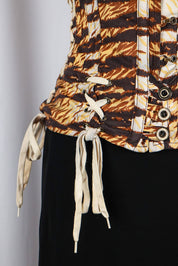 D&G 2004 Tiger Print Corset Top