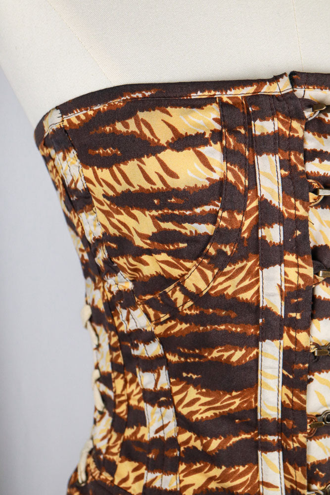 D&G 2004 Tiger Print Corset Top