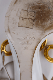 Dolce & Gabbana Gold Detailed Strap Heels