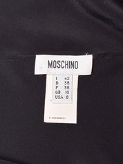 Moschino 2000s Black Silk Fringe Sleeveless Top - S/M