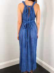 Mamonas 2000s Blue Gauze Grecian Maxi Dress - S/M