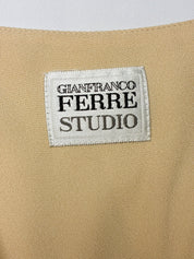 Gianfranco Ferré Studio 1990s Champagne Satin Panel Slip Dress - S