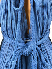Mamonas 2000s Blue Gauze Grecian Maxi Dress - S/M