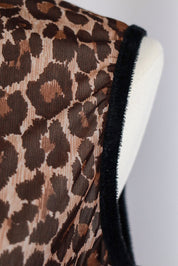 Dolce & Gabbana 2000s Leopard Print Tank Top with Velvet Trim
