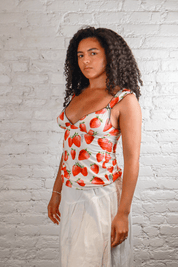 Just Cavalli Strawberry Print Tank Top