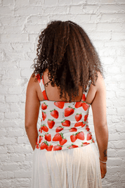 Just Cavalli Strawberry Print Tank Top