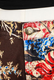 Just Cavalli 2000s Dark Floral Print Straight-Leg Jeans