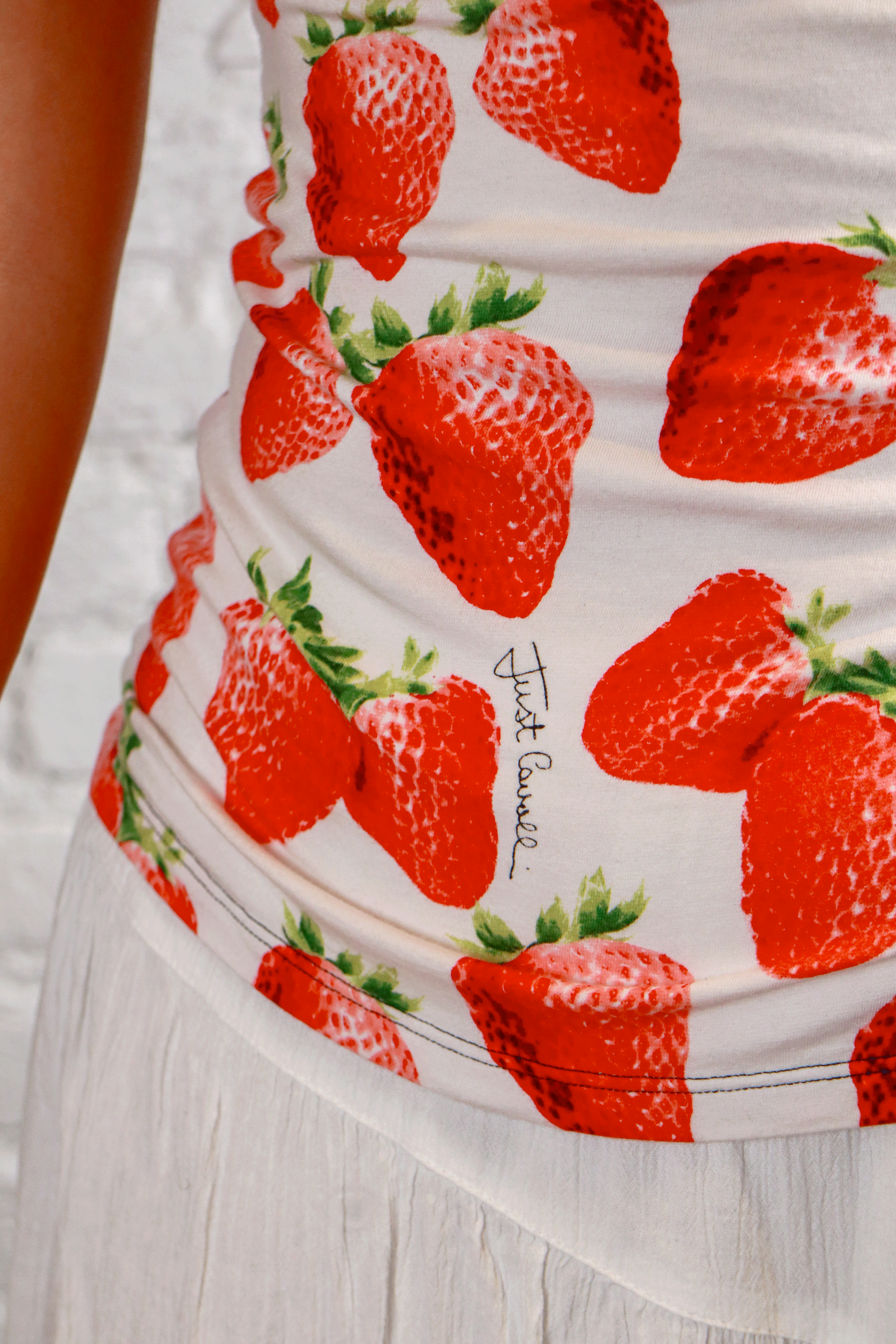 Just Cavalli Strawberry Print Tank Top