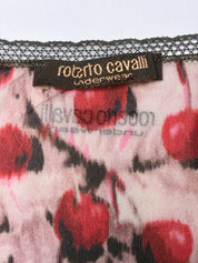 Roberto Cavalli Underwear 2000s Cherry Print Mesh Top - S/M